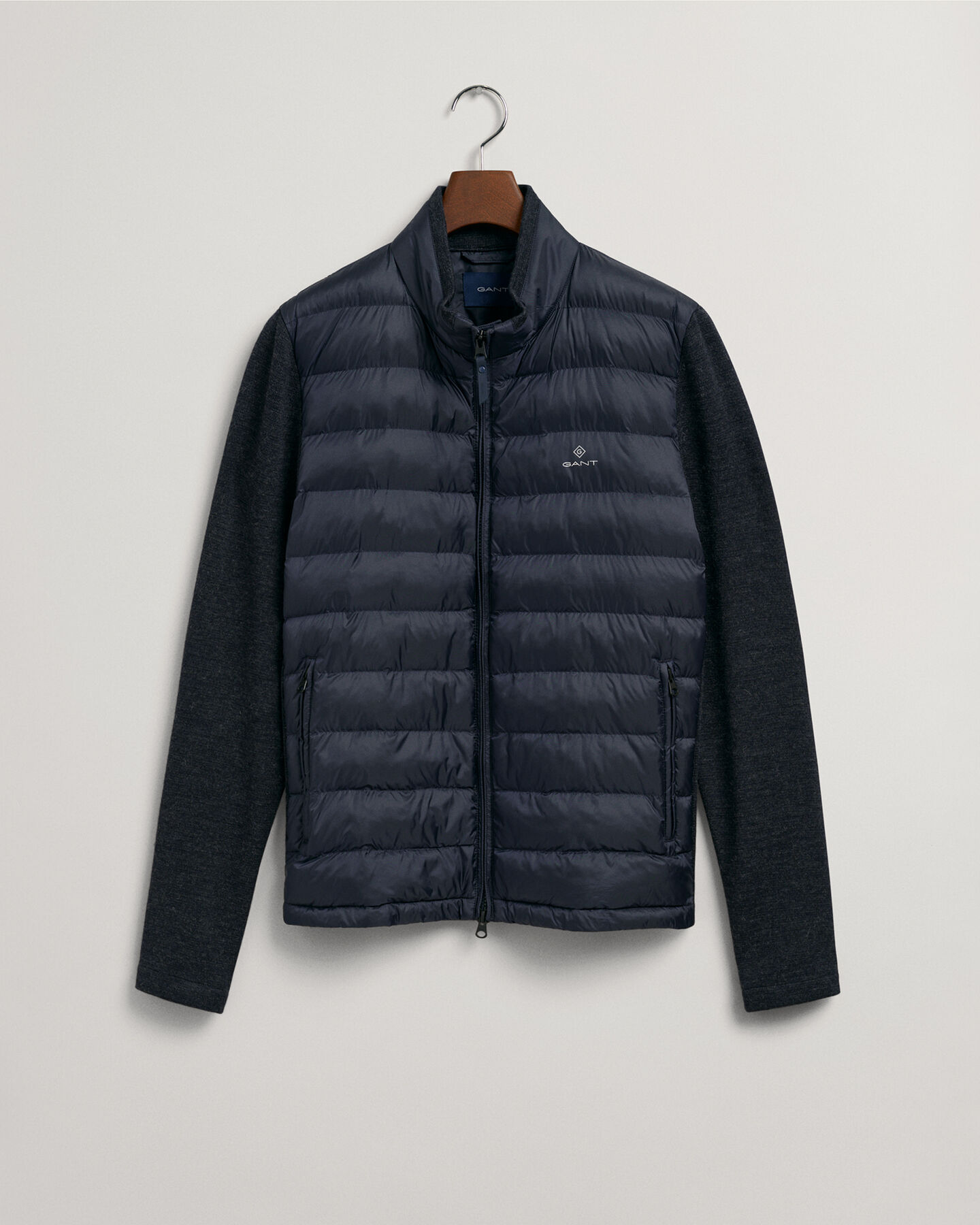 Leicht wattierte Mixed Media Jacke