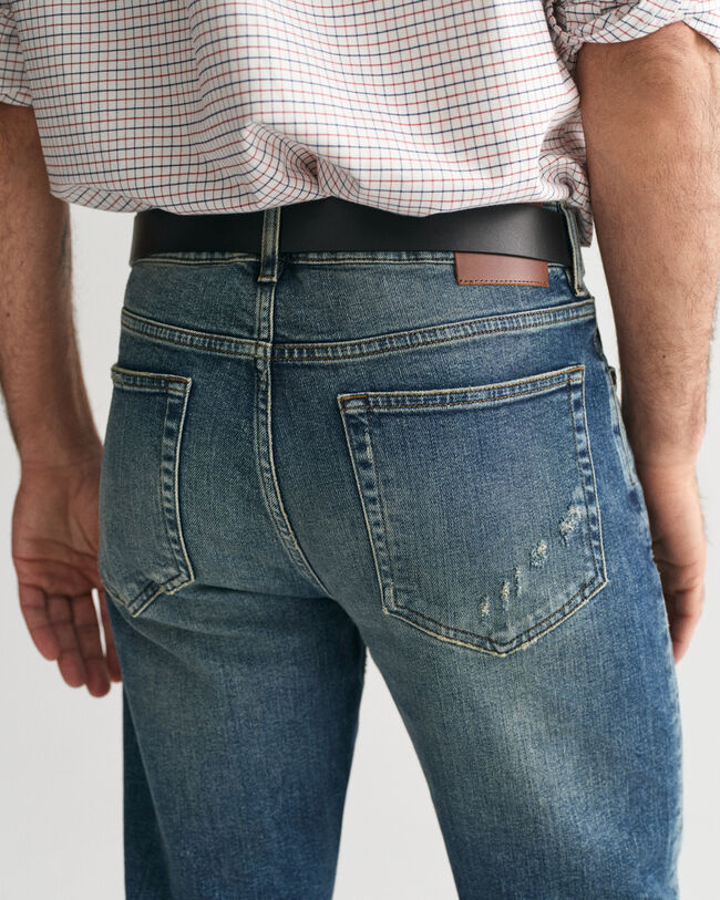 Regular Fit Jeans mit Vintage-Waschung