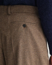 Anzughose mit Hahnentrittmuster