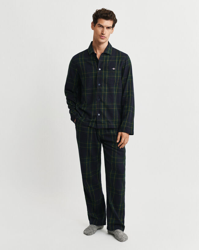 Flanell-Pyjama mit Karomuster in Geschenkbox