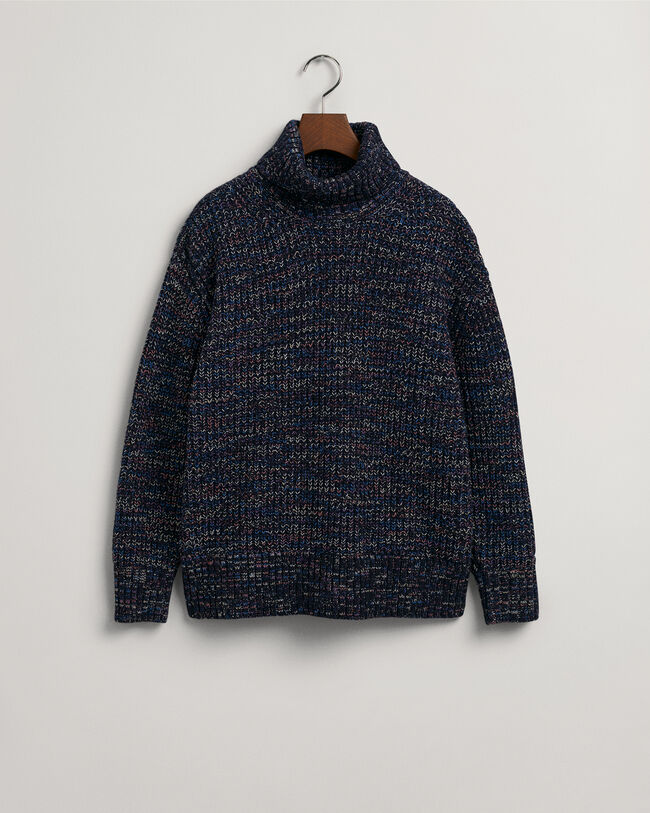 Mehrfarbiger Rollkragenpullover