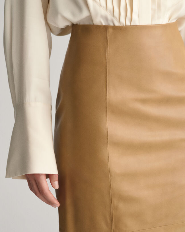 Bleistiftrock aus Leder