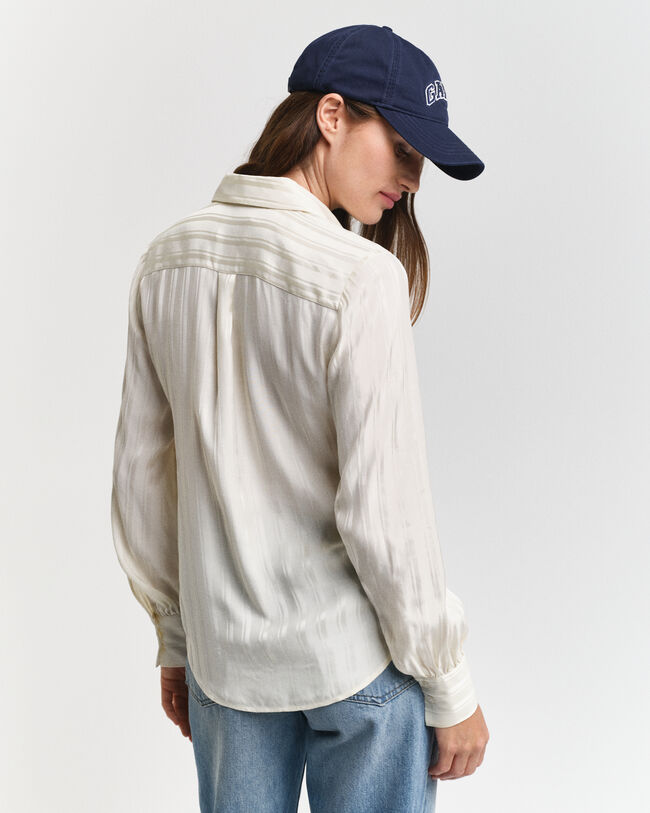 Regular Fit Satinbluse mit Streifen