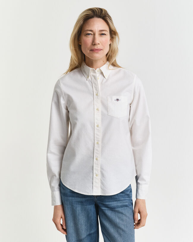 Regular Fit Classic Oxford-Bluse