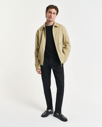 Rundhalspullover aus Baumwoll-Piqué