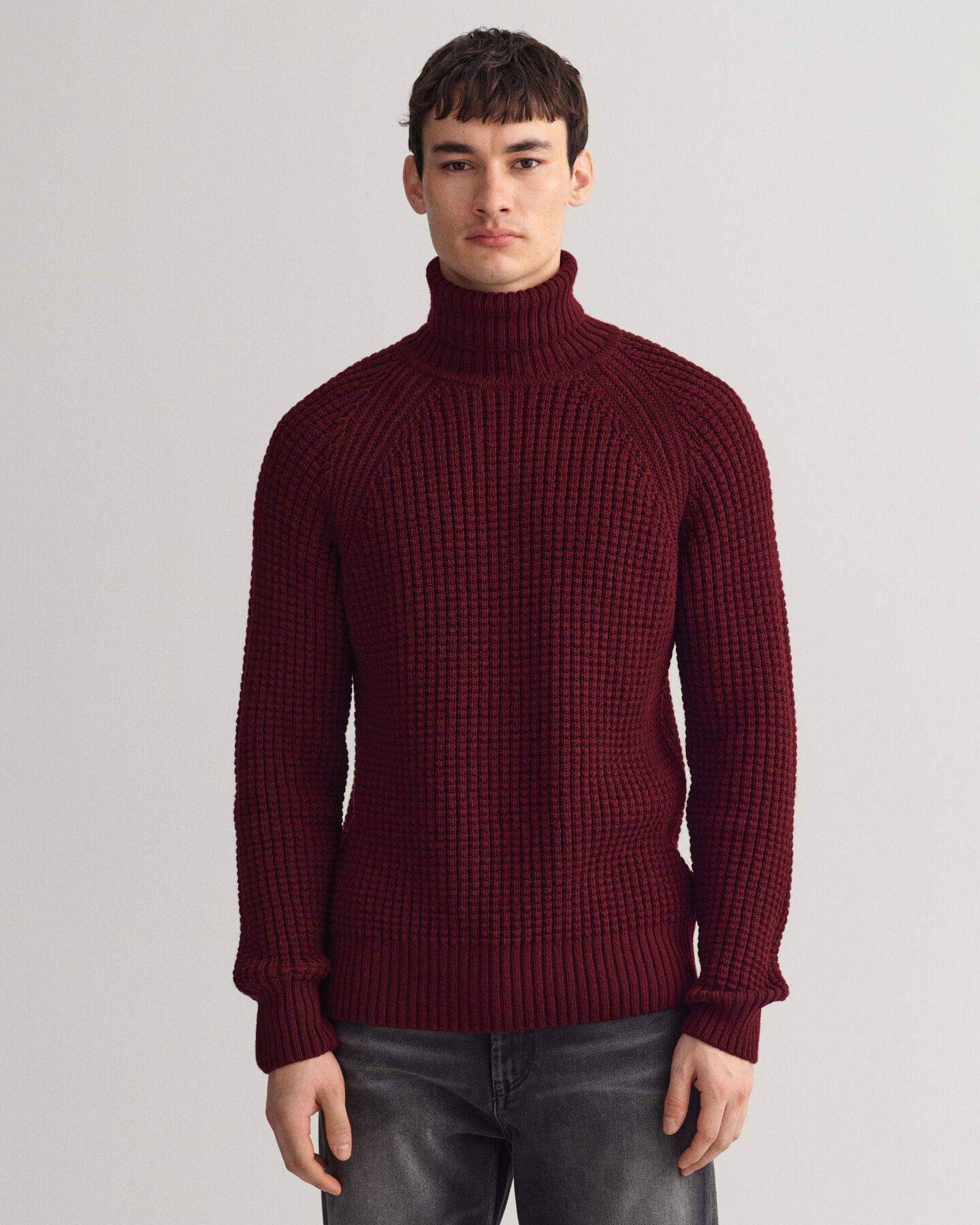 Textured Rollkragenpullover