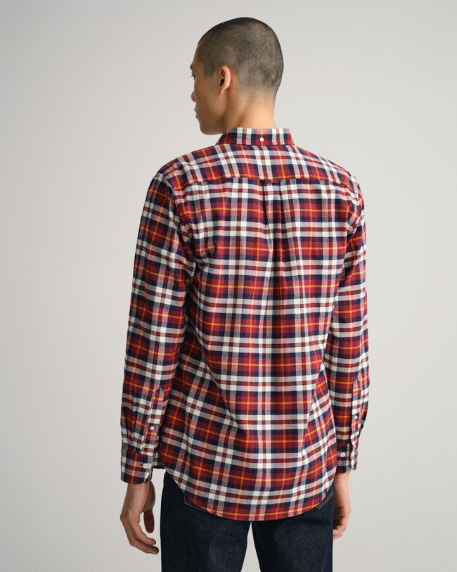 Regular Fit Hemd aus geb&uuml;rstetem Oxford-Gewebe mit Tartan-Muster