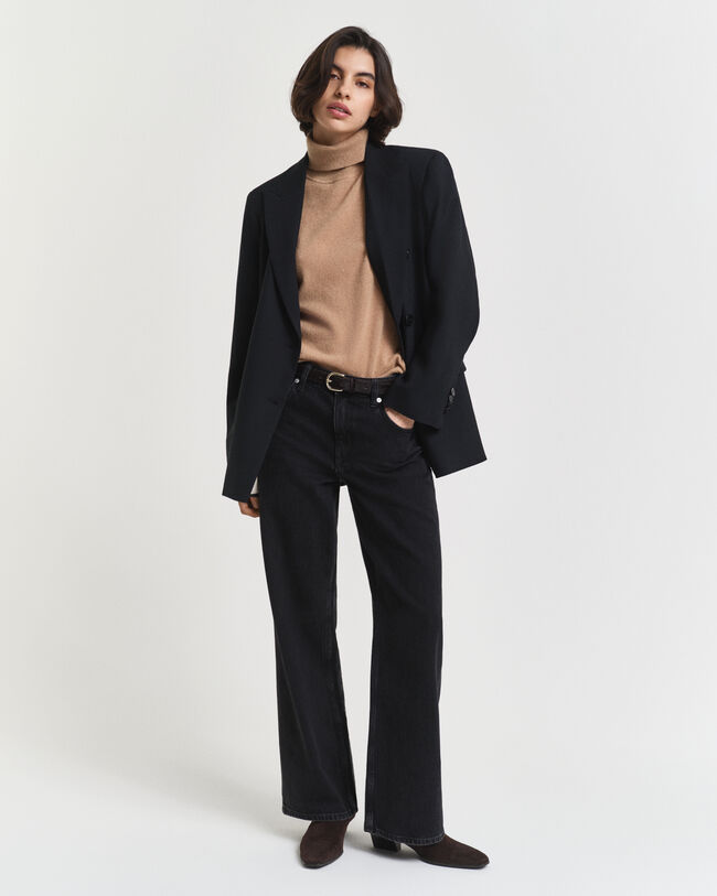 Kurzärmeliger Rollkragenpullover aus Kaschmir