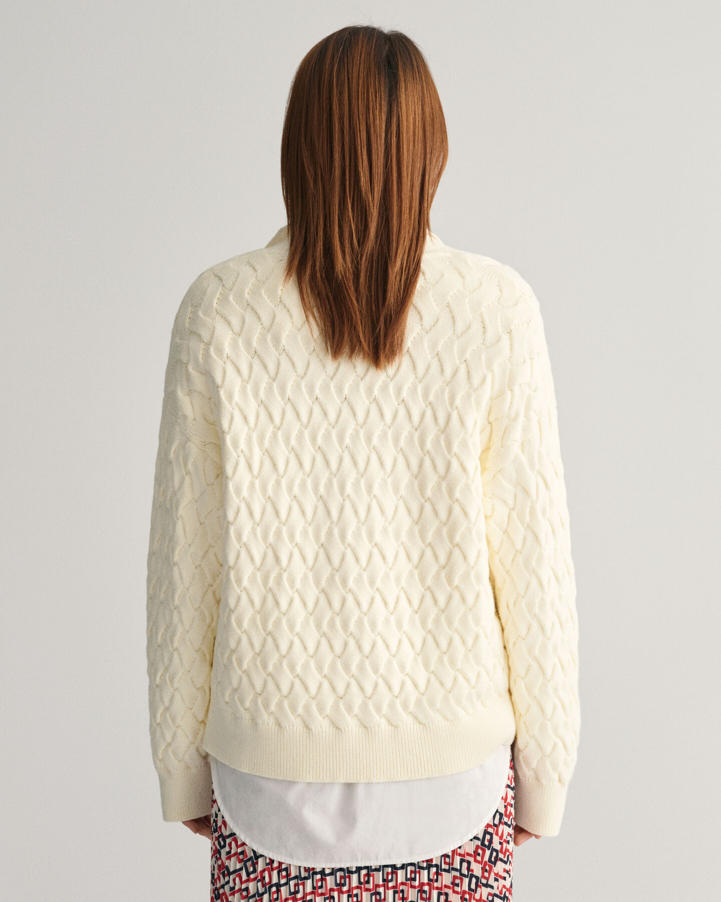 Textured Baumwoll Strickjacke