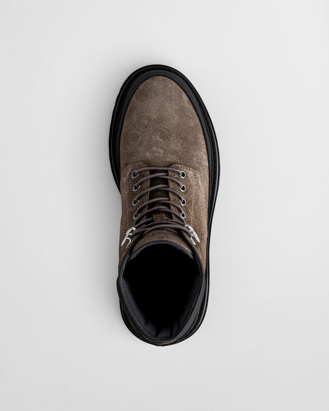 Clafton Lace-Up Stiefel aus Veloursleder