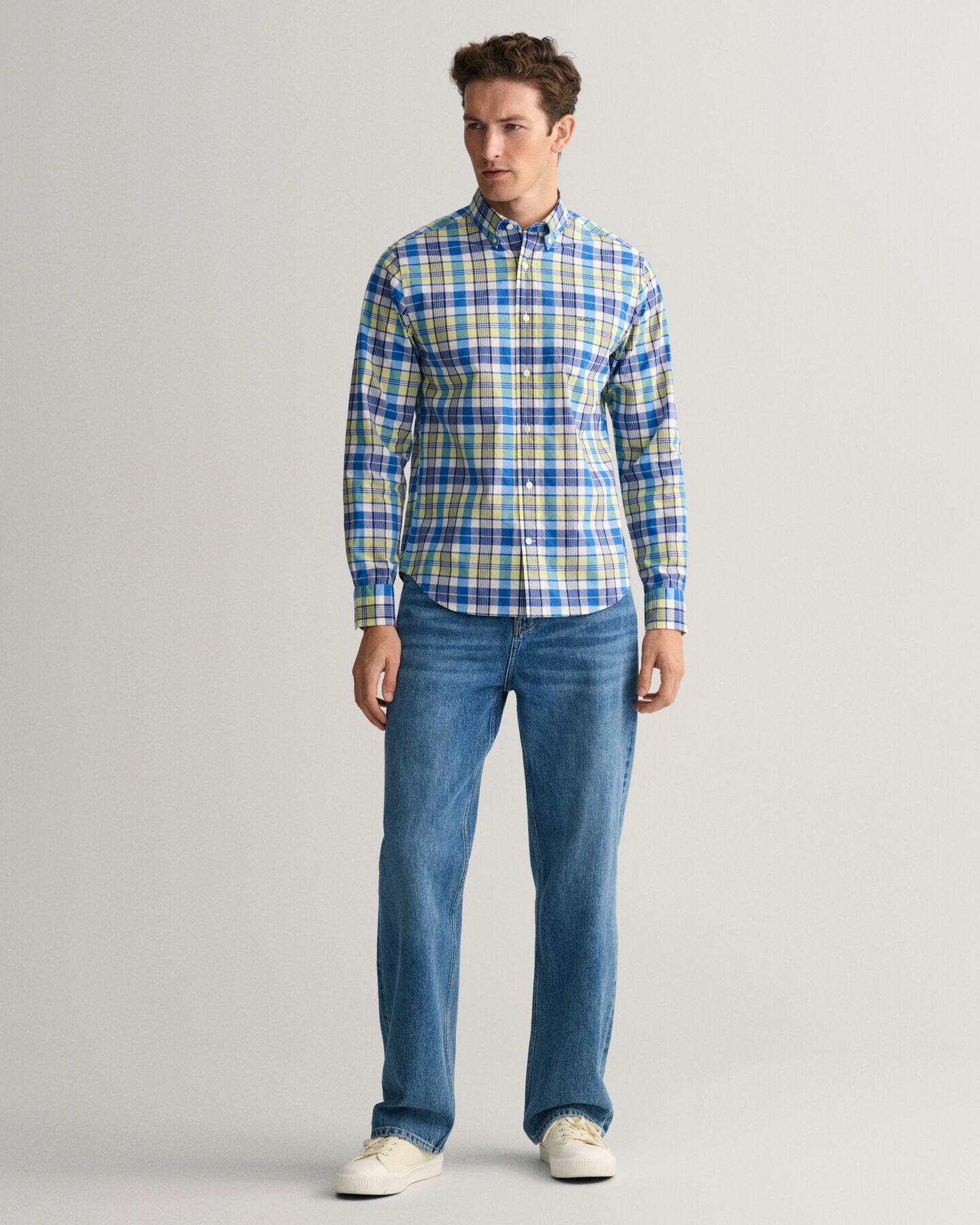 Regular Fit Hemd mit buntem Karomuster