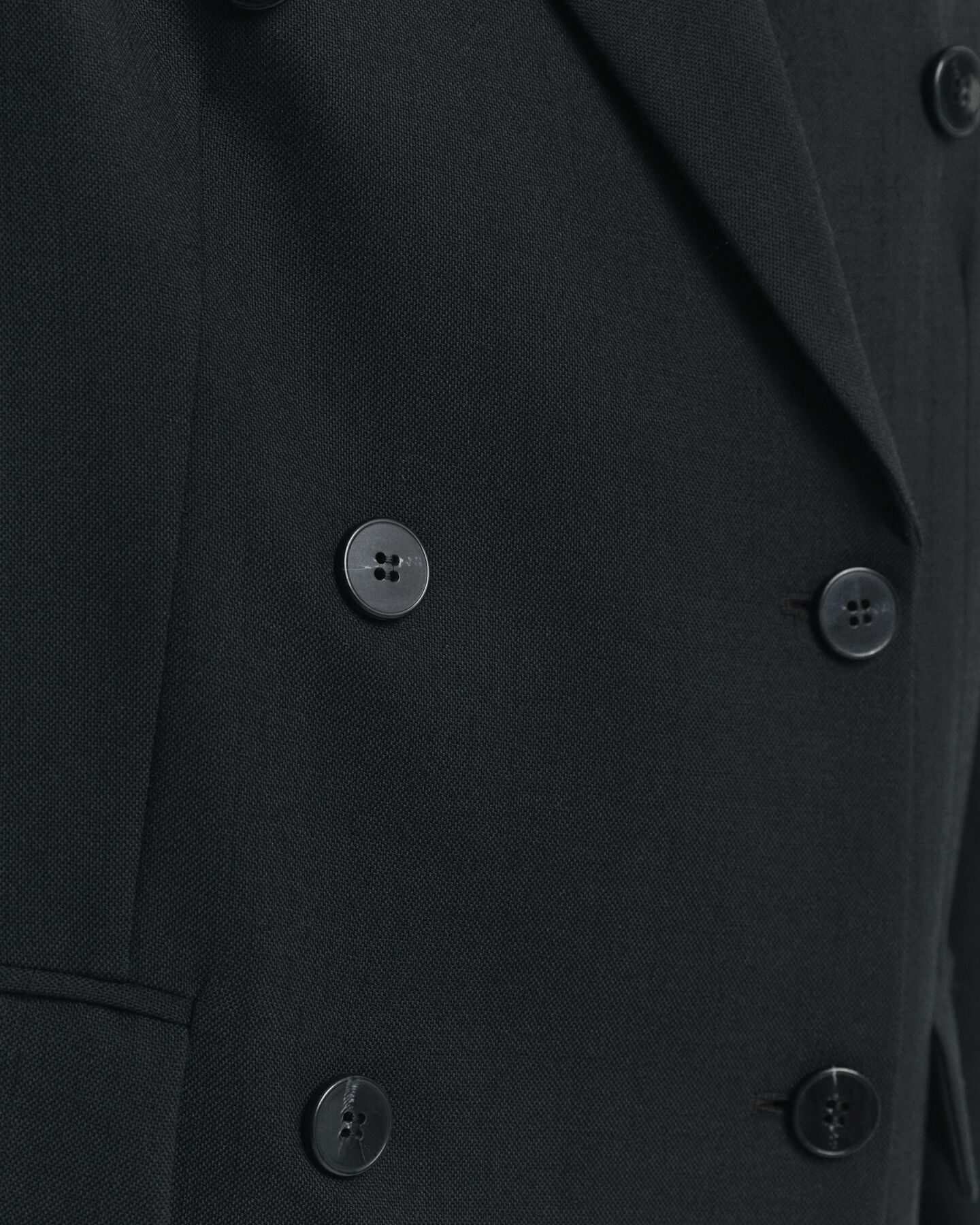 Zweireihiger Relaxed Fit Hopsack Blazer aus Wollgemisch