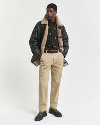 Regular Fit Cordhemd mit Stickerei