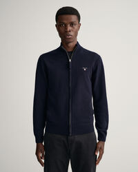 Strickjacke aus Super Fine Lambswool mit Reißverschluss