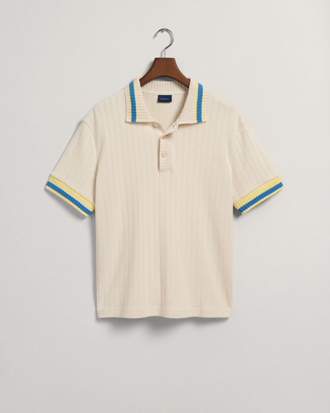 Drop-Needle Piqué Poloshirt