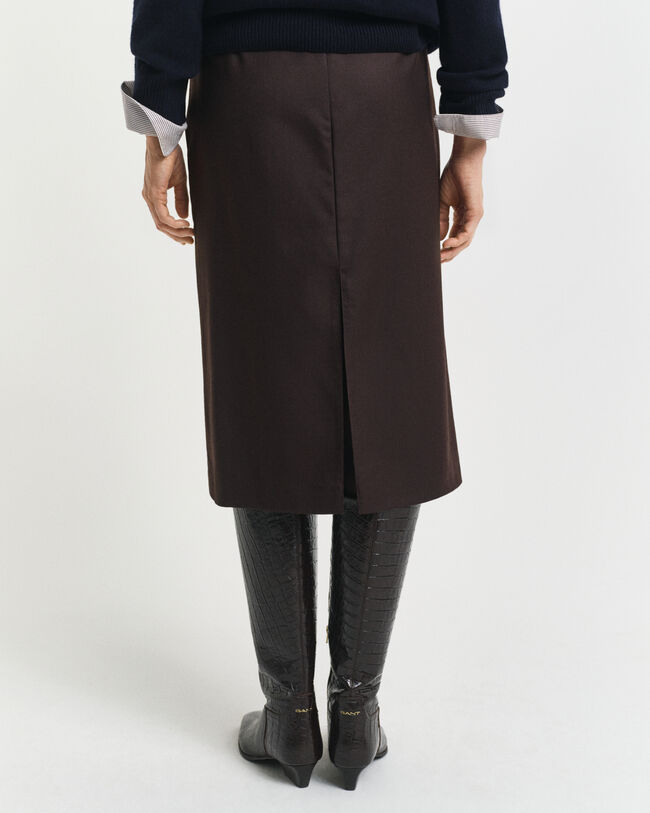 Bleistiftrock aus Wollmix in Midilänge