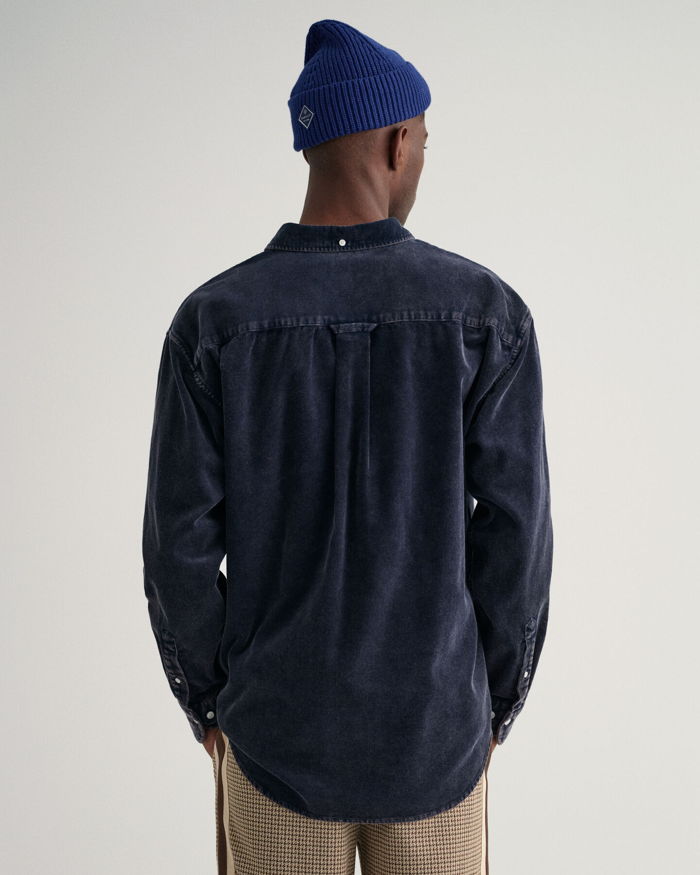 Relaxed Fit Cordhemd in ausgeblichener Optik