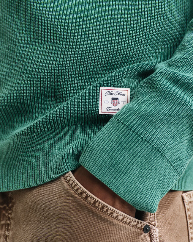 Gewaschener Troyer mit Rippenmuster