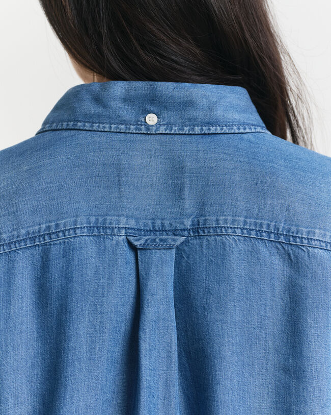 Relaxed Fit Indigo Bluse