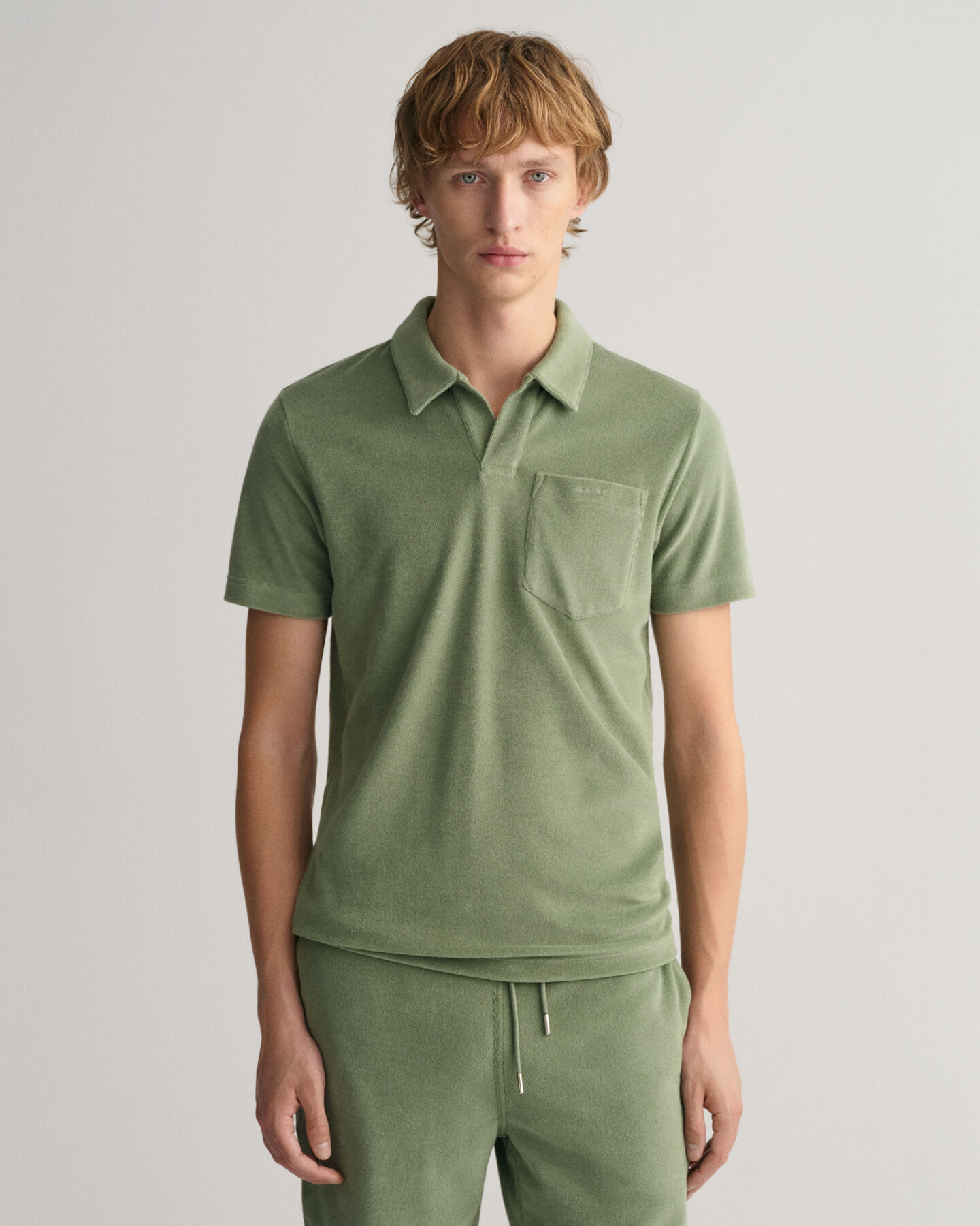 Terry Cloth Piqu&eacute; Poloshirt