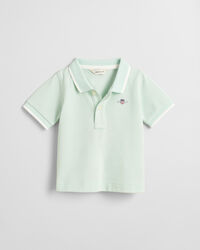 Baby Piqu&eacute; Rugger mit Kontraststreifen