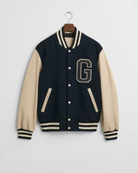 Leather Mix Varsity Jacket
