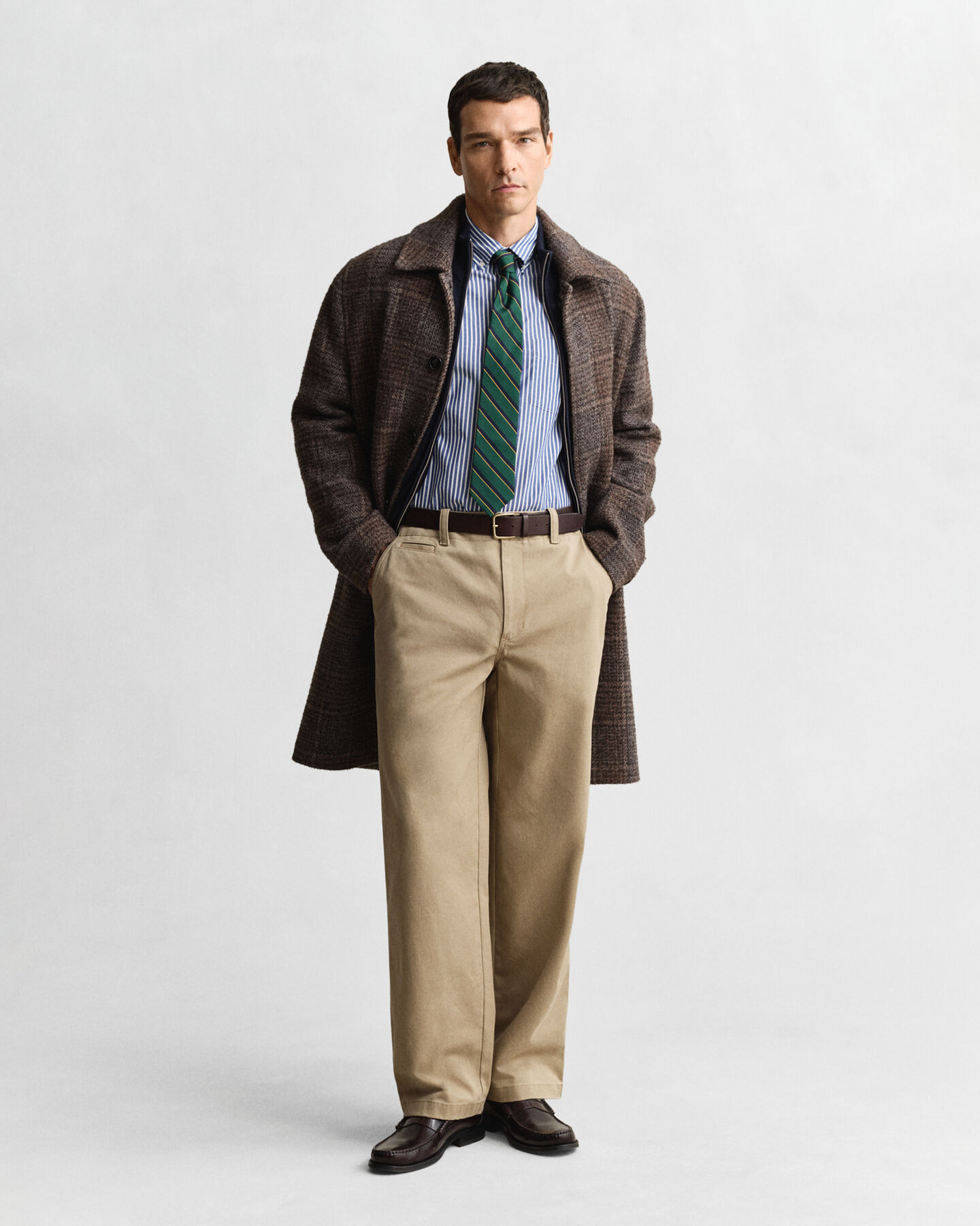 Regular Fit Classic Popeline Hemd mit Streifen