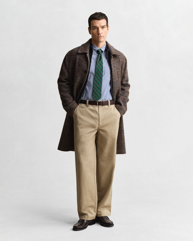 Regular Fit Classic Popeline Hemd mit Streifen