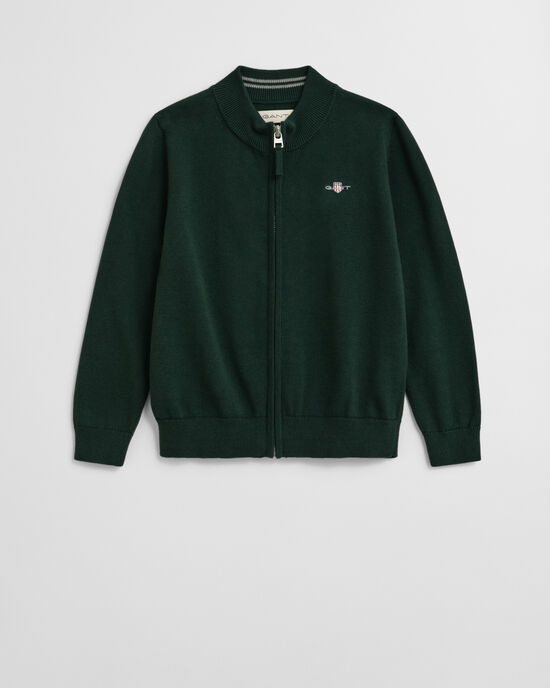 Kids Shield Strickjacke aus Baumwolle mit Reißverschluss