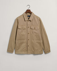 St&uuml;ckgef&auml;rbte Twill Hemdjacke