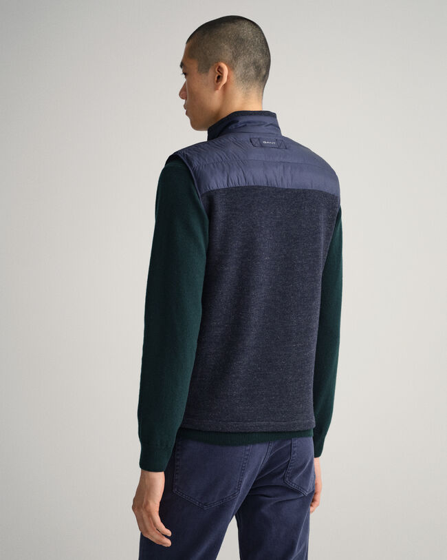 Leicht wattierte Mixed Media Weste