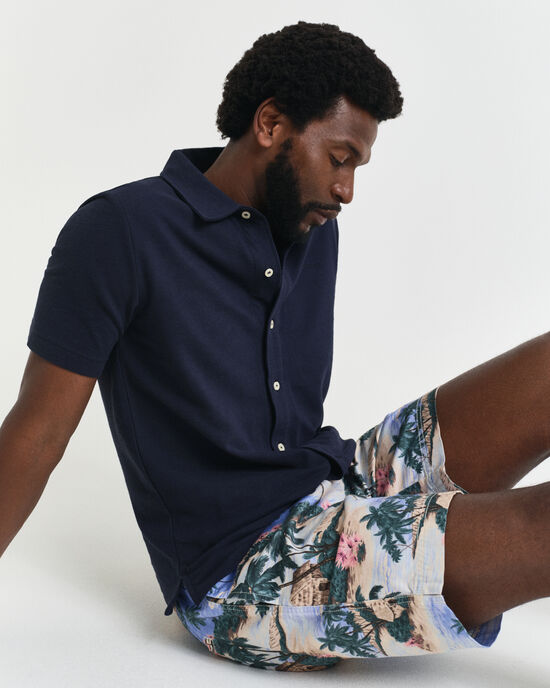 Strukturiertes Kurzarmhemd