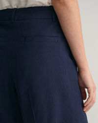 Stretch Leinen Shorts