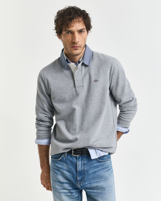 Heavy Rugger mit Chambray-Kragen