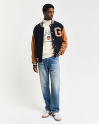 GANT Varsity Jacke aus Wolle und Leder