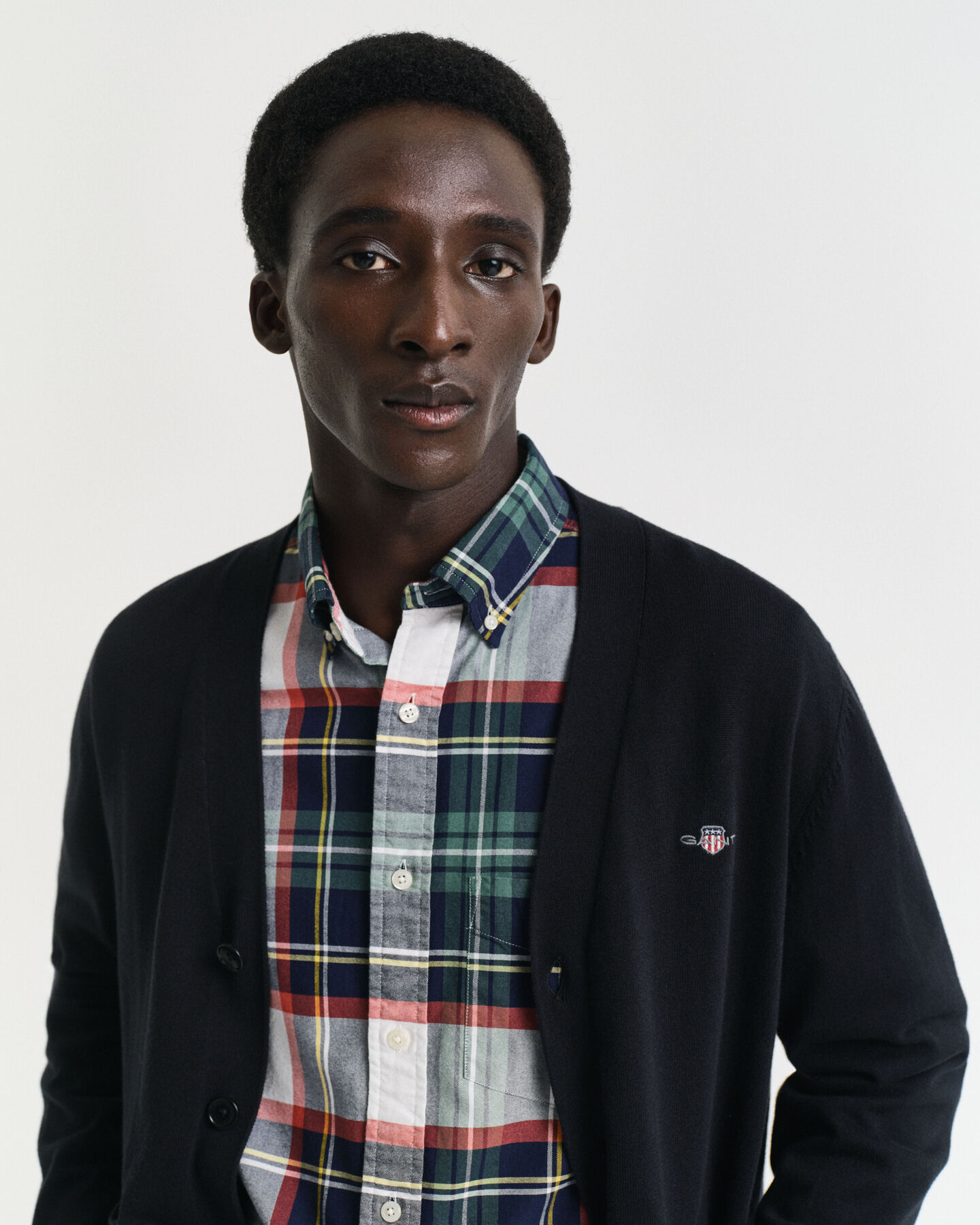 Classic V-Neck Strickjacke aus Baumwolle