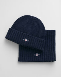 Kids Beanie und Schlauchschal aus Wolle im Geschenkset