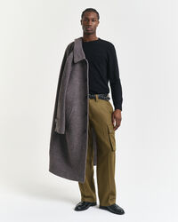 Rundhalspullover aus extra feiner Merinowolle