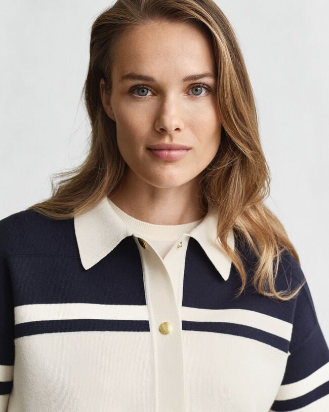 Color Blocked Strickjacke