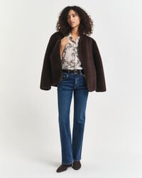 Relaxed Fit Bluse aus Baumwolle und Seide mit Baum-Print