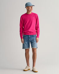 Classic Rundhalspullover aus Baumwolle