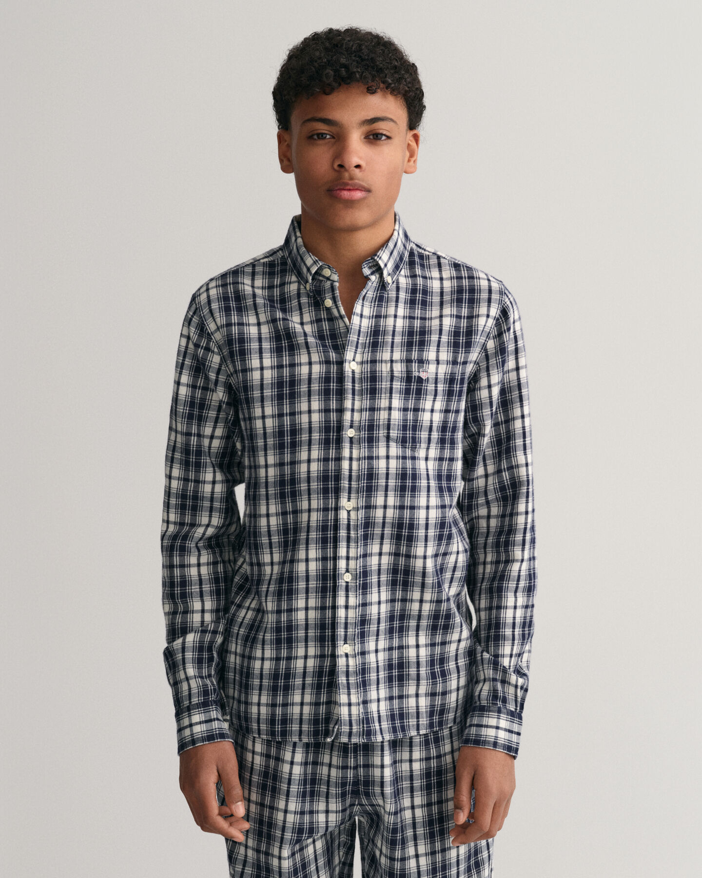 Teen Boys Regular Fit Flanellhemd mit Karomuster