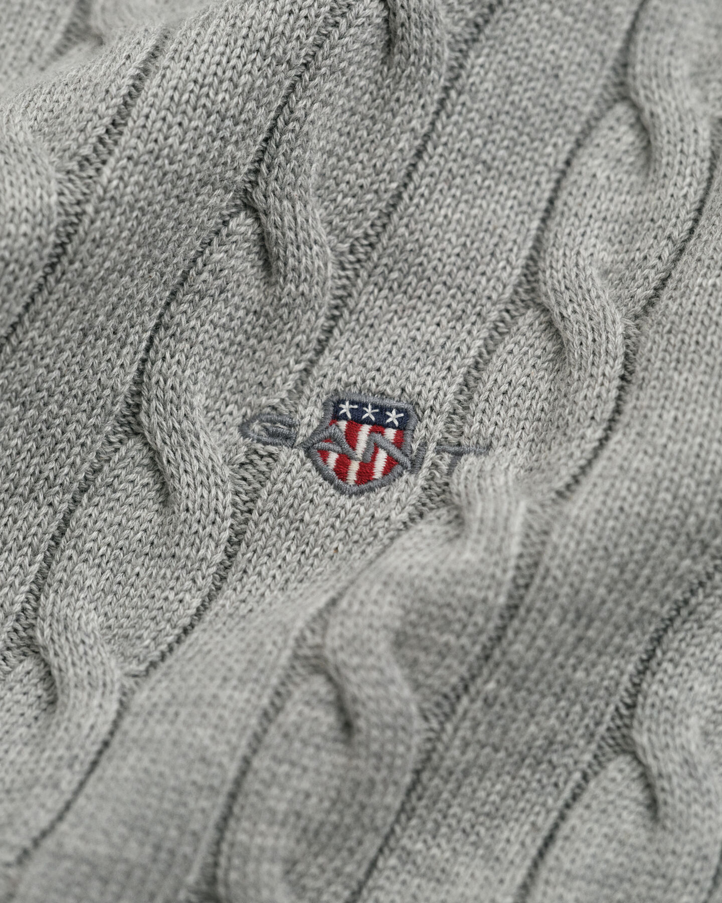 Zopfstrick Rollkragenpullover aus Baumwolle