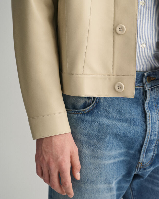 Truckerjacke aus Leder