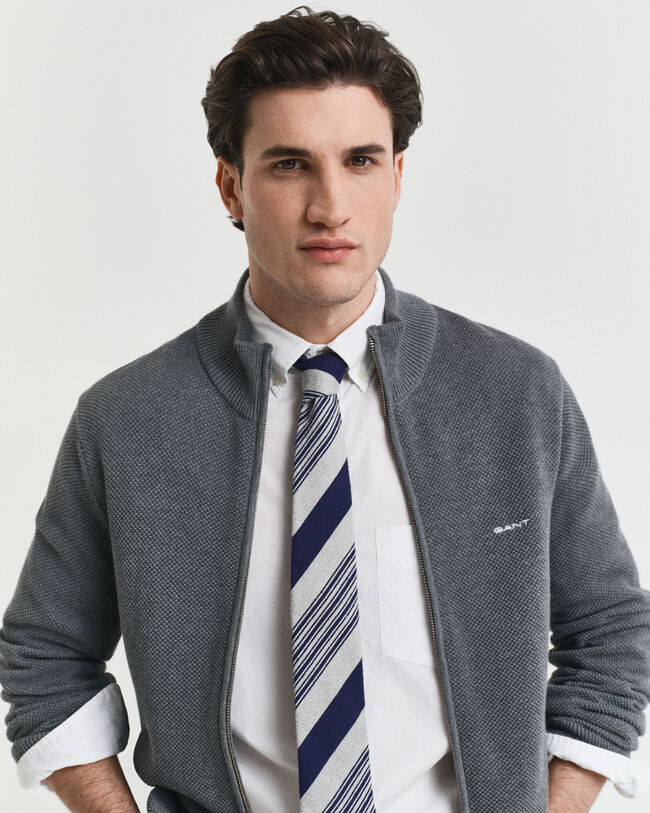 Strickjacke aus Baumwoll-Piqué