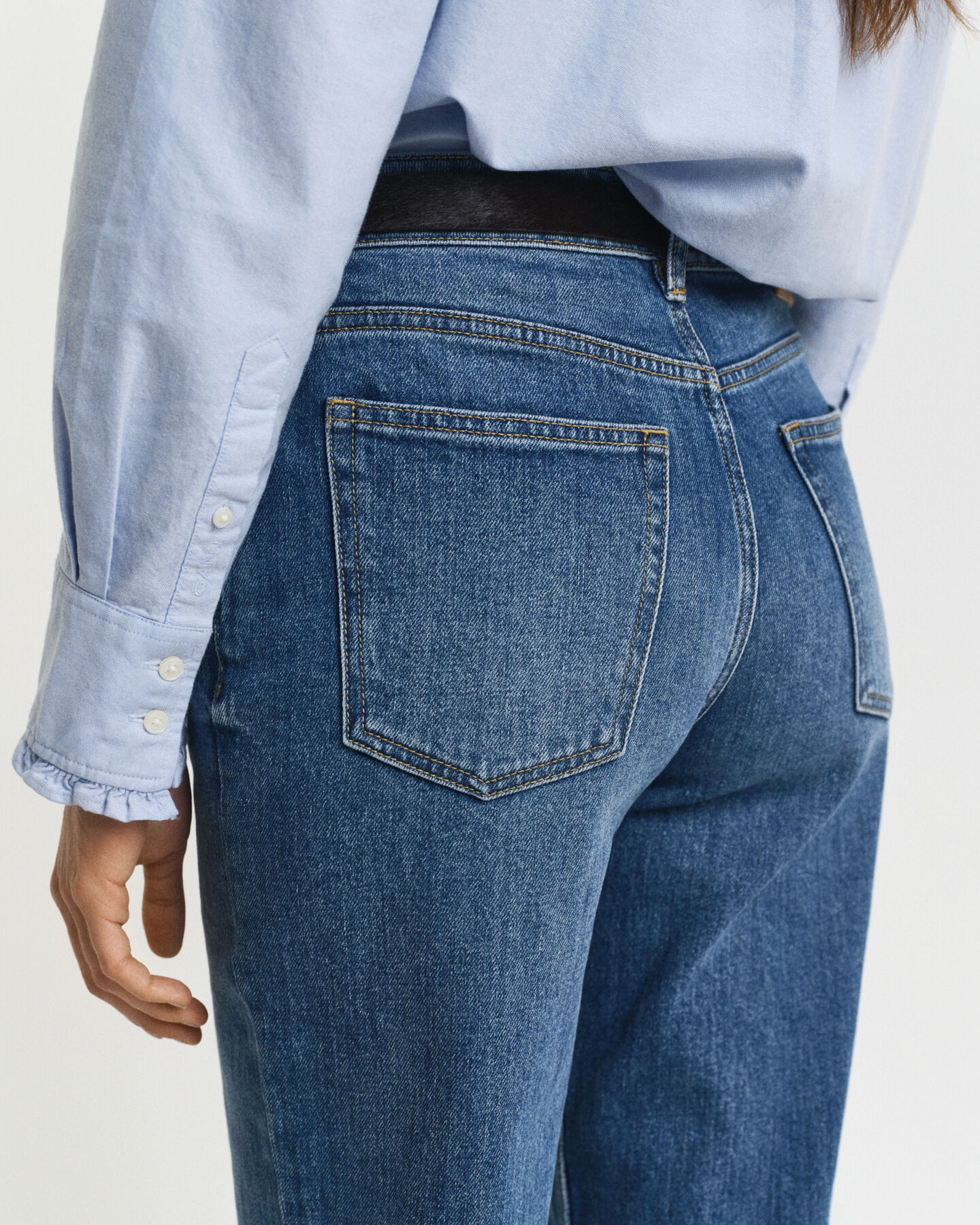 Stretch-Jeans mit geradem Bein