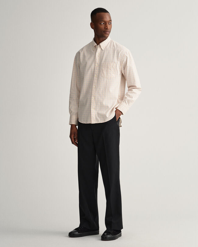 Relaxed Fit Tattersall Oxford-Hemd