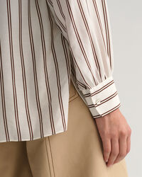 Gestreifte V-Neck Bluse