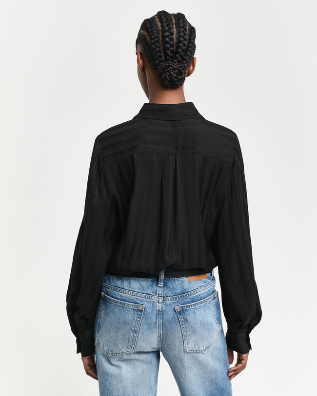 Regular Fit Satinbluse mit Streifen