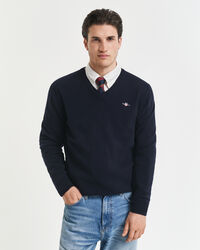 Superfine Lambswool V-Neck Pullover